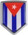 Car Chrome Decals Cuba Cuban Flag Emblem Sticker 3D CBSHD053