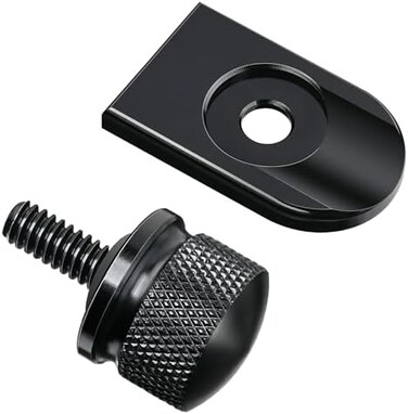 Amazicha Black Seat Bolt Tab Screw Mount Knob Cover for Harley Touring 1996-2023