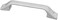 RV Designer E222, Plastic Grab Handle, 8 3/4 inch, White, Entry Door Hardware
