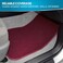 BDK MT-100-BD Burgundy Red Carpeted 4 Piece Car SUV Floor Mats With Vinyl Heel Pad Car Vehicle Universal Fit