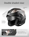 YEMA Helmet YEMA Open Face Motorcycle Helmets, DOT Approved 3/4 Helmet Motorcycle Dual Visor Quick Release Buckle, Helmets for Adults Motorcycle Men Women Helmets for Moped Scooter Street - YM-627