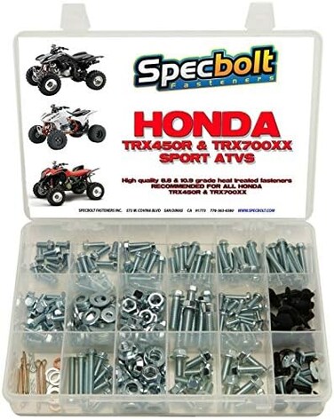 طقم براغي من 250 قطعة يناسب هوندا TRX450R TRX450ER وTRX700XX للصيانة والترميم مواصفات او اي ام رباعية
