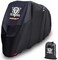 XYZCTEM Motorcycle Cover -Waterproof Outdoor Storage Bag,Made of Heavy Duty Material Fits up to 116 inch, Compatible with Harley Davison and All motors(Black&amp; Lockholes&amp; Professional Windproof Strap)