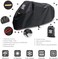 XYZCTEM Motorcycle Cover -Waterproof Outdoor Storage Bag,Made of Heavy Duty Material Fits up to 116 inch, Compatible with Harley Davison and All motors(Black&amp; Lockholes&amp; Professional Windproof Strap)
