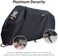 XYZCTEM Motorcycle Cover -Waterproof Outdoor Storage Bag,Made of Heavy Duty Material Fits up to 116 inch, Compatible with Harley Davison and All motors(Black&amp; Lockholes&amp; Professional Windproof Strap)