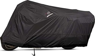 Dowco Guardian - WeatherAll Plus Indoor/Outdoor Motorcycle Cover - Reflective - Waterproof - UV Protection - Heat Safe - Moisture Guard Vent - Black - XL [ 50004-02 ]