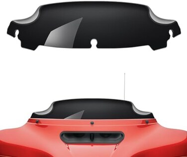 Amazicha Black 4.5" Wave Windshield Windscreen Compatible for Harley Davidson Touring Electra Glide Street Glide 2014 2015 2016 2017 2018 2019 2020 2021 2022 2023