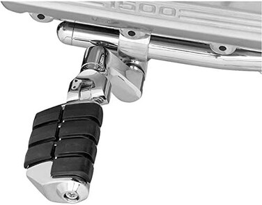 Kuryakyn 7993 Motorcycle Foot Controls: Offset Dually ISO Highway Pegs with Magnum Quick Clamps for 1-1/4" Engine Guards/Tubing, Chrome, 1 Pair