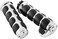 Kuryakyn 6212 Premium ISO Handlebar Grips with Standard Throttle Boss for Dual Cable Throttle Control: 1982-2019 Harley-Davidson Motorcycles, Chrome, 1 Pair