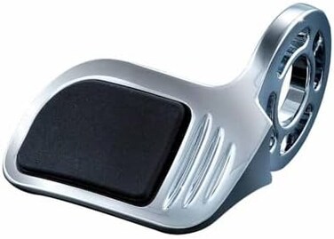 Kuryakyn 6299 Premium ISO Contoured Throttle Boss Motorcycle Handlebar Grip Accessory: Universal Fit, Right Side Only, Chrome, Pack of 1