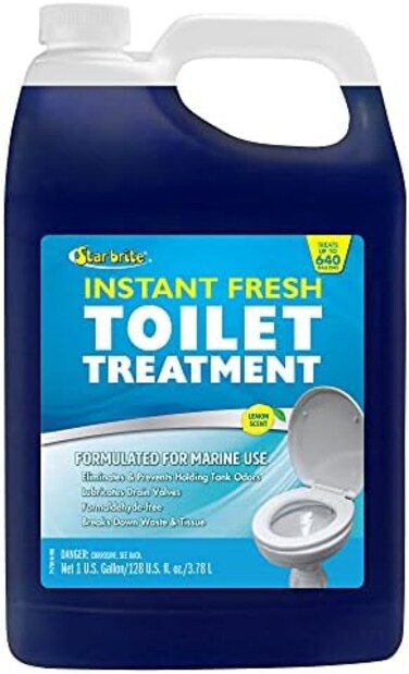 STAR BRITE Instant Fresh Toilet Treatment - Eliminate &amp; Prevent Holding Tank Odors - Concentrated &amp; Biodegradable - Breaks Down Waste While Special Lubricants Keep Drain Valves From Sticking