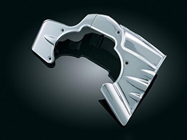 Kuryakyn 7877 Transmission Shroud/Covering for 2007-08 Harley-Davidson Touring Motorcycles with True Dual Head Pipes, Chrome