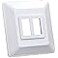 JR Products 13615 Switch Base and Face Plate - Double,White