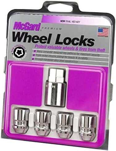 McGard 24157 Chrome Cone Seat Wheel Locks (M12 x 1.5 Thread Size) - Set of 4