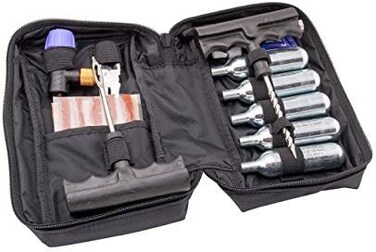 مجموعة اصلاح الاطارات المسطحة من ثاني اكسيد الكربون للدراجات النارية، ايه تي في، يو تي في، مجموعة اصلاح الاطارات بدون انبوب