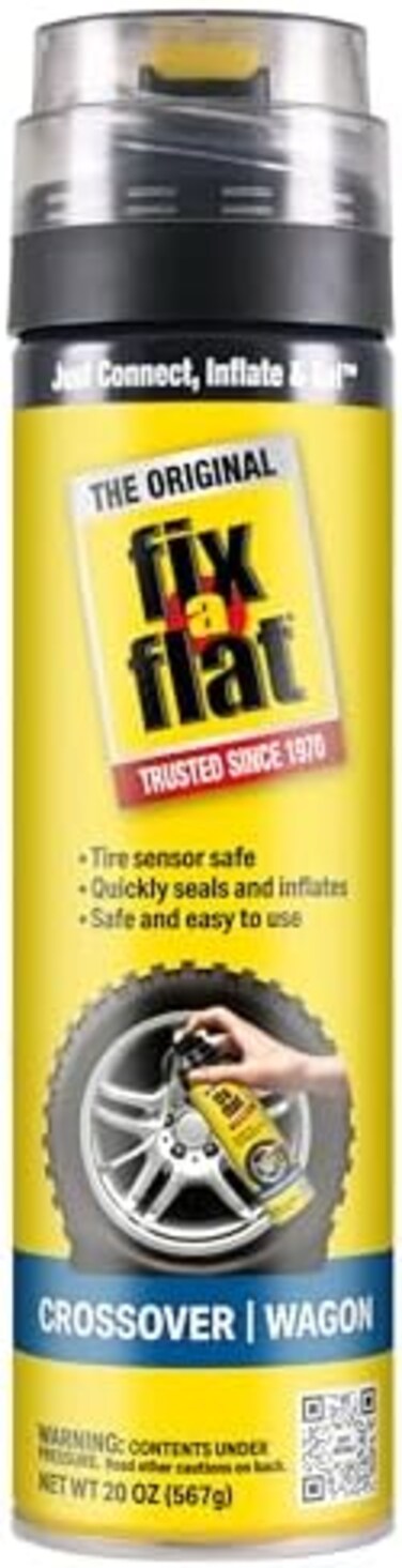 فيكس-ايه-فلات S60430 الهباء الجوي لاصلاح الاطارات المسطحة ونفاخها، للاطارات الكبيرة، تركيبة صديقة للبيئة، تناسب جميع السيارات والشاحنات الصغيرة وسيارات الدفع الرباعي، 20 اونصة (عبوة من قطعة واحدة)