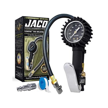 منتجات جاكو سوبيريور منفاخ اطارات مع مقياس ضغط من فلو برو - 100 باوند لكل انش مربع