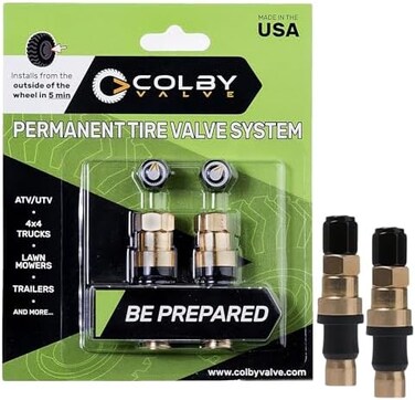 مجموعة استبدال ساق الصمام الدائمة   سيقان صمام طوارئ معدنية شديدة التحمل للاطارات الخالية من الانابيب   تركيب سريع من خارج العجلة   صنع في الولايات المتحدة الامريكية من مكونات نحاسية عالية