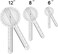 OIIKI, 5 Piece Physical Therapy Set, Including 12/8/6 inch Goniometer, Taylor Hammer, Tape Measure