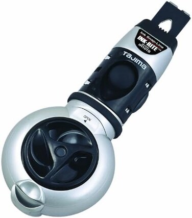 Tajima IR101S-0 Snap Semi Permanent Ink-Line with Auto Rewind &amp; Easy-Fill Resevoir-IR101S-0, Silver/Black