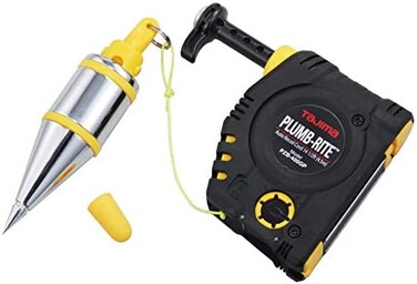 Tajima Plumb Bob Setter - 14 Oz (400G) Magnetic Plumb-Rite With 14.5 Ft Auto Recoil Cord &amp; Quick-Stabilizing Bob - Pzb-400Gp