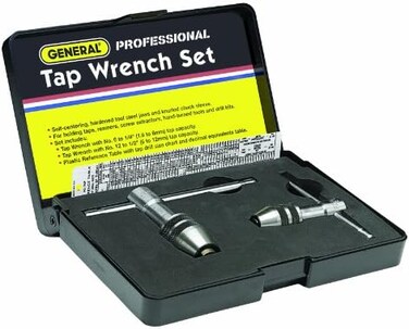 General Tools Professional Standard Tap Wrenches #167 - Threading with Reference Table for 0 to 1/2-Inch Taps Set of 2