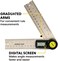 General Tools Digital Angle Finder Ruler #822-5" Stainless Steel Woodworking Protractor Tool with Large LCD Display