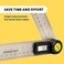 General Tools Digital Angle Finder Ruler #822-5" Stainless Steel Woodworking Protractor Tool with Large LCD Display