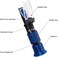 aichose 0-80% Brix Meter Refractometer for Measuring Sugar Content in Fruit, Honey, Maple Syrup and Other Sugary Drink, with Automatic Temperature Compensation Function