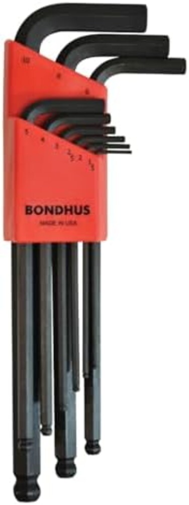 Bondhus 10999 Ball-Head Offset Screwdrivers in 9-Piece Set