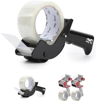 Mr. Pen - Packing Tape Dispenser Gun, Tape Gun with a 2 Inch Roll of Tape, Heavy Duty Packing Tape with Dispenser, Packaging Tape, Tape Gun, Clear Packing Tape, Tape Gun for Packing Boxes, Moving Tape