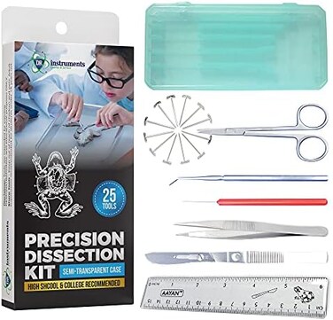 DR Instruments 61936PCT Precision Dissection Kit Hard Plastic Case Assorted Color (Pack of 9)