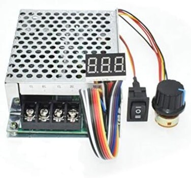 tatoko DC Motor Speed Controller 10V-55V 12V 24V 36V 40A Stepless DC Motor Speed Controller with Forward-Brake-Reverse Switch,Ajustable Potentiometer &amp;Digital Display