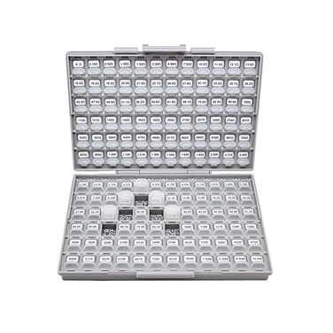AideTek SMD SMT 0603 Size, 144 Values, 100pc/value 1% Sample Resistor Kit Distributed in Box-All Enclosure E96 Serial 0ohm to 1mohm Designer Kit R06E24100