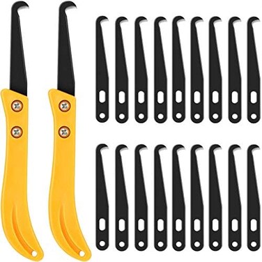 Mudder 22 Pieces Grout Remover Tool - 2 Grout Saw and 20 Grout Saw Knife, Grout Removal Knife, Edges Caulking Tool Kit, Caulking Edge Tool