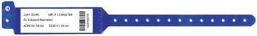 PDC Healthcare Sentry LabelBand 5080-13-PDM Polyester Adult Shield Wristband, Insert Label Style, Permanent Snap Closure, Blue (Box of 500)