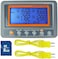TEKCOPLUS Thermometer Thermocouple K Type 4- Channel SD Card Data Logger Temperature with Beeper and LED Alarm + 2 Bead Type Probe Wire Sensor