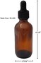 Dropper Stop 2oz Amber Glass Dropper Bottles (60mL) with Tapered Glass Droppers - Pack of 2