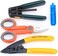 KELUSHI FTTH Fiber Optic Drop Cable Fiber Stripper CFS-2 Double Port Hole Optical Fiber Coating Fiber Kevlar Scissors with Stripping Guide bar