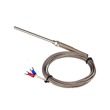 ZJIA 3M K-Type Thermocouple 100mm Sensor Probe Temperature From -100&deg;C to 1250&deg;C