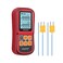 Proster Digital Thermocouple Thermometer Dual-channel LCD Backlight Temperature Meter Tester with Two K- type Thermocouples for K/J/T/E/R/S/N Type
