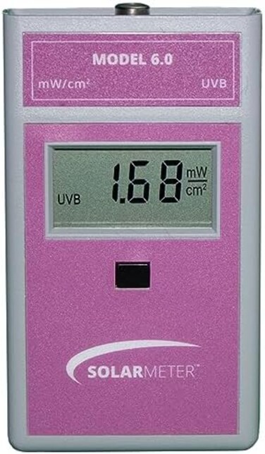 Solarmeter Model 6.0 Standard UVB Meter - Measures 280-320nm with range from 0-19.99 mW/cm&sup2; UVB