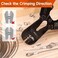 IWISS Wire Rope Crimping Tool for Aluminum Oval Sleeves,Stop Sleeves,Crimp Ferrules,Crimping Loop sleeve From 1/16 Inch to 1/8 Inch (IWS-1608M)