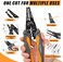 MULWARK 8" Heavy Duty Multi-Purpose Electrical Wire Stripping Tool (22 AWG - 8 AWG) Strippers, Snips, Crimpers &amp; Pliers Insulated with Cutter, Best Tool For Professional Electrician - Upgraded