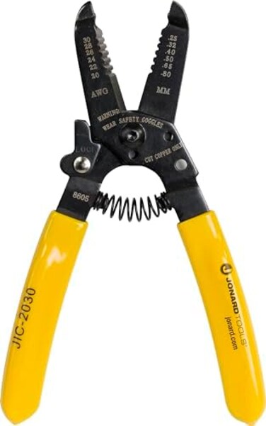 Jonard Tools JIC-2030 20-30 AWG Wire Stripper and Cutter,black oxide finish, 6-3/4" Length