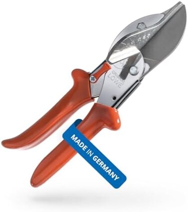 ORIGINAL LOWE Original L&Ouml;WE Miter Shears 3.104 with 45&deg; Stops for Precision Cutting - Professional Grade Angle Cutter Tool for Plastic, Rubber, Wood, PVC, Leather, Metal