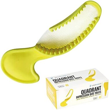 PlastCare USA 35 Quadrant Dental Bite Registration Impression Trays, 1 Box of 35 Bite Trays