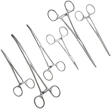 SURGICAL ONLINE Ultimate Hemostat Set, 6 Piece Ideal for hobby tools, electronics, fishing and taxidermy (8", 6.25" and 5")