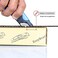 Easy Cut Modern Box Cutter, 3 Blade Depth Setting, Squeeze Trigger and Edge Guides, Holster, Lanyard, Extra Blade - 1000 Blue