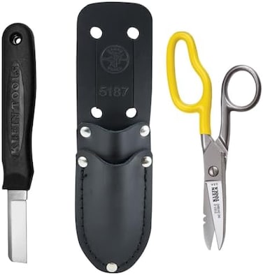 Klein Tools 46039 Cable Splicer's Kit with Cable Splicer Electricians Knife and Free-Fall Snip,Black